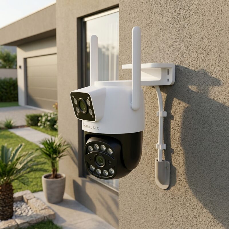 Câmera IP Wi-Fi Dupla Lente PTZ com Auto Tracking Fullsec