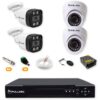 Kit 4 Câmeras de Segurança 2 Bullet + 2 Dome HD 720p + DVR 4 Canais sem HD + Cabo 100m Fullsec