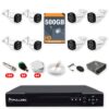 Kit 8 Câmeras de Segurança Full Color 1080p + DVR 8 Canais + HD 500GB + Cabo 100m + Caixinhas Fullsec