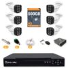 326 Kit 6 Câmeras de Segurança HD 720p + DVR 8 Canais + HD 500GB + Cabo 200m Fullsec