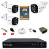 409 Kit 3 Câmeras de Segurança Full Color 1080p + DVR 4 Canais + HD 2TB + Cabo 50m Fullsec