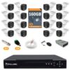 412 Kit 16 Câmeras de Segurança HD 720p + DVR 16 Canais + HD 160GB + Cabo 100m Fullsec