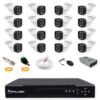 Kit 16 Câmeras de Segurança HD 720p + DVR 16 Canais sem HD + Cabo 100m Fullsec