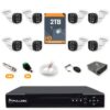 Kit 8 Câmeras de Segurança HD 720p + DVR 8 Canais + HD 2TB + Cabo 100m Fullsec
