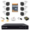 579 Kit 6 Câmeras de Segurança HD 720p + DVR 8 Canais + HD 500GB + Cabo 100m Fullsec