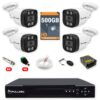 89 Kit 4 Câmeras de Segurança Full HD 1080p + DVR 4 Canais + HD 500GB + Cabo 100m Fullsec
