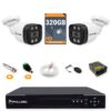 Kit 2 Câmeras de Segurança HD 720p + DVR 4 Canais + HD 320GB + Cabo 100m Fullsec