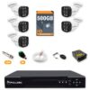 98 Kit 5 Câmeras de Segurança HD 720p + DVR 8 Canais + HD 500GB + Cabo 50m Fullsec