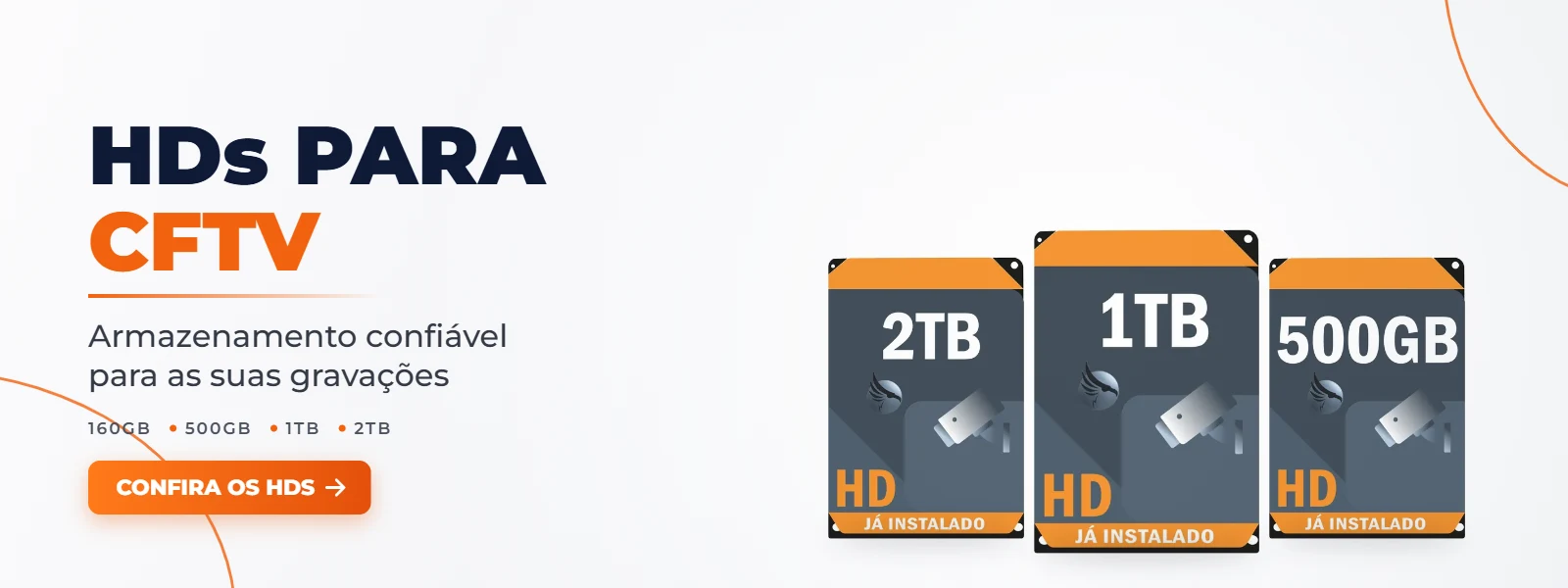 HDs para CFTV - armazenamento para gravações